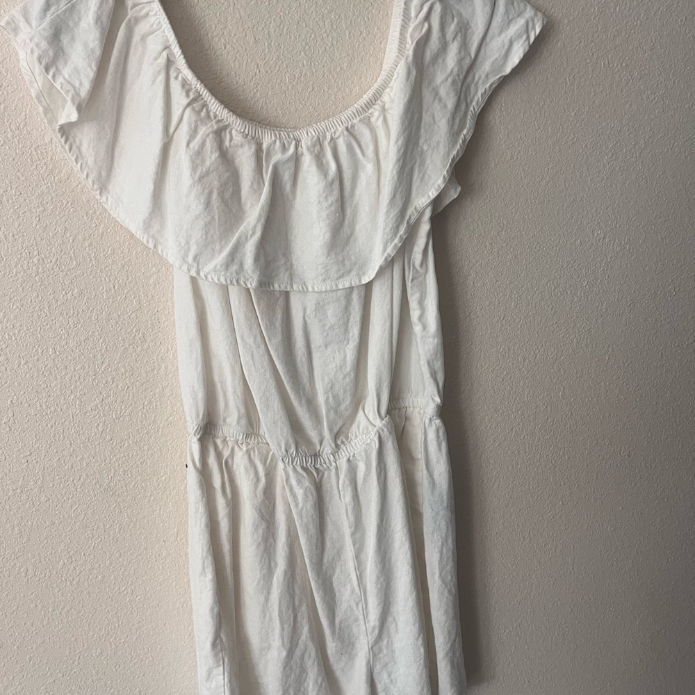 White  Off-Shoulder Romper